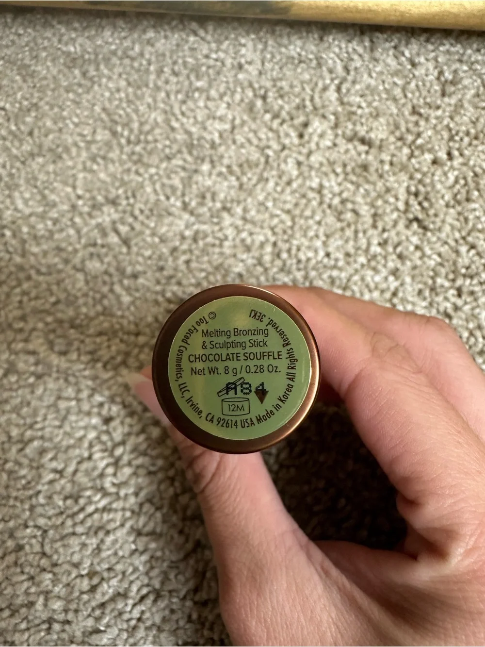 New Too Faced Melting Bronzing & Sculpting Stick in Chocolate Souffle $35